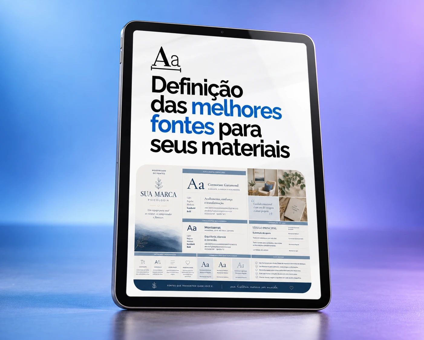 Definição das melhores fontes para seus materiais