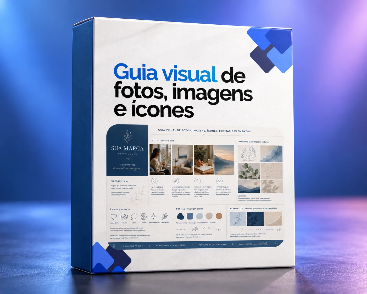 Guia visual de fotos, imagens e ícones